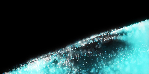 Bokeh Abstract shiny light and glitter with de focused. Glitter light background, Gold, White, Blue bokeh glitter sparkle background. Bokeh light effect creative background.