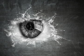 Macro image of human eye