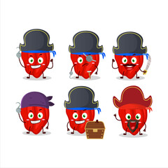 Cartoon character of new red habanero with various pirates emoticons