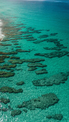 Mid Day Polihale from above on the island of Kauai in Hawaii.