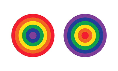 Circle of LGBTQ+. Transsexual rainbow color.