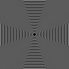 Psychedelic optical cross illusion background.