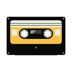 Vector of old-school classical cassette tape isolated on a white background