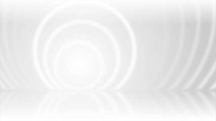 Obraz premium Grey white smooth circles abstract tech background