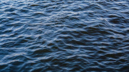 Blue water sea wave texture background ,Close up.