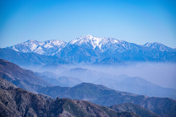 mountains in the snow