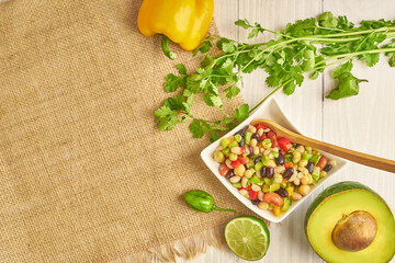 Bean and vegetable salad