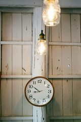 clock on the wall of a building