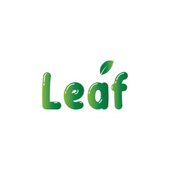 Simple green leaf icon vector logo