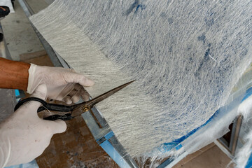 glass fiber material lamination lay up lining coating and repair