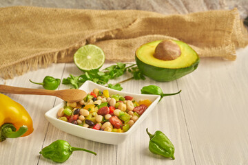 Bean and vegetable salad