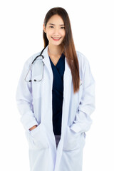 Young Asian doctor smiling for camera