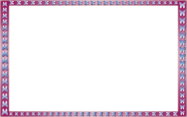 背景素材　蝶々とアクリル調の綺麗なフレーム