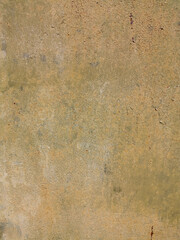 texture old yellow painted metal plate nailed rusting and crumbling