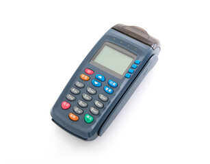 POS machine on white background