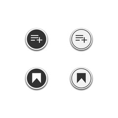 add icon for music layout isolated on white background, web template element, mobile app material, UI, UX. vector illustration