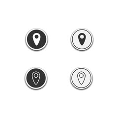 position location icon isolated on white background, web template element, mobile app material, UI, UX. vector illustration