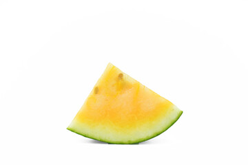 Yellow watermelon isolated on white background