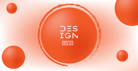 Abstract 3d Circle background in pastel colorful gradation style. Vector EPS.10