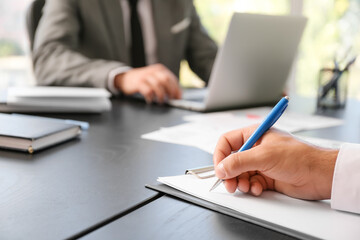 Young businessmen working in office