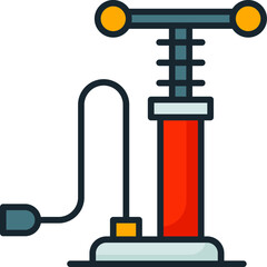 car air compressor Concept,  portable tyre inflator Vector Color Icon Design, Motor Vehicle Service and automobile repair shop Symbol, Lorry spare parts Sign, auto mechanic stock illustration