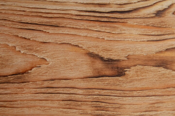 Dark wood texture after machining and firing close-up