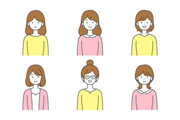 おしゃれな女性　イラスト素材