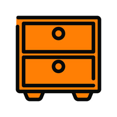 Illustration Vector graphic of  file cabinet icon