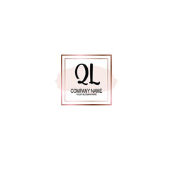 Letter QL Beautiful handwriting logo