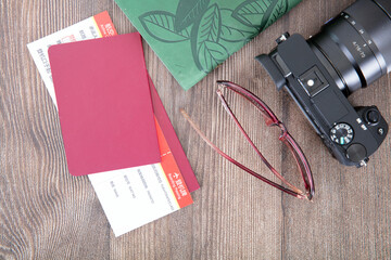 Fototapeta premium Important luggage prepared before traveling abroad