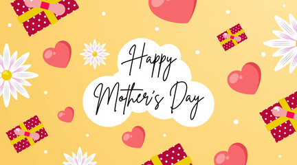 Happy Mother's Day Background Illustration Vector.
