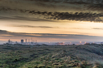 Dawn in Hartlepool, Teesside, UK