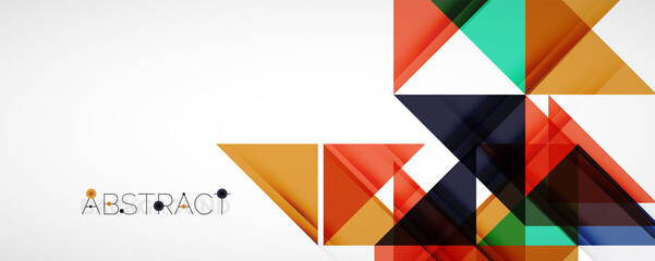 Set of vector triangle geometric backgrounds. Vector illustration for covers, banners, flyers and posters and other designs