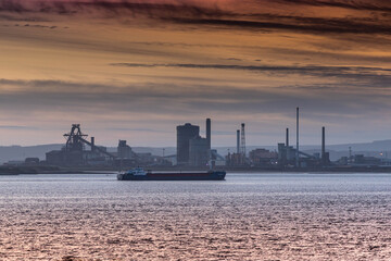 cargo ship in port