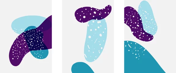 Handgezeichnete Doodle-Formen, Wandkunst-Malstil, Vektor-abstrakte Hintergrundvorlagen. A4-Plakatdesign oder für Cover, Banner, Flyer © antishock