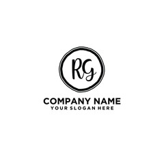 Letter RG Beautiful handwriting logo