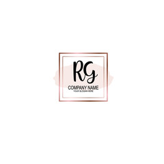 Letter RG Beautiful handwriting logo
