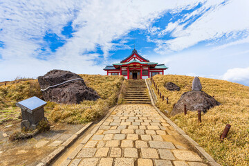 Hakone Mototsumiya shrine is the original shrine stands at the summit of Mt. Komagatake, Hakone,...