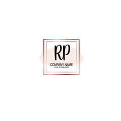 Letter RP Beautiful handwriting logo