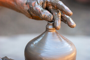 Pottery Making at Potters' Square, Bhaktapur, Kathmandu, Nepal