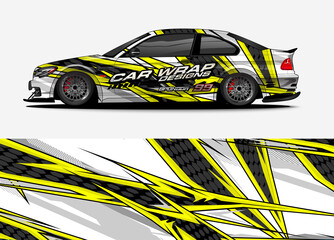 car wrap design. simple lines with abstract background vector concept for vehicle vinyl wrap and automotive decal livery
