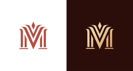 Elegant classy letter M logo
