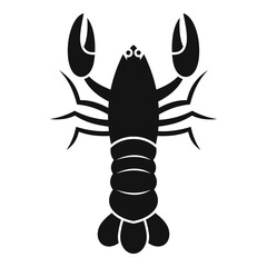 Ocean lobster icon. Simple illustration of ocean lobster vector icon for web design isolated on white background