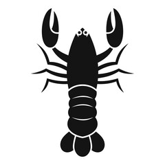 Ocean lobster icon. Simple illustration of ocean lobster vector icon for web design isolated on white background