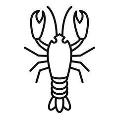 Fresh lobster icon. Outline fresh lobster vector icon for web design isolated on white background