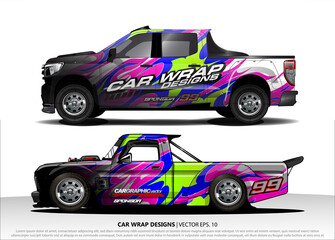 car wrap design. simple lines with abstract background vector concept for vehicle vinyl wrap and automotive decal livery
