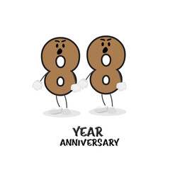88 NUMBER CUTE YEAR ANNIVERSARY CELEBRATION DESIGN VECTOR TEMPLATE ILLUSTRATION