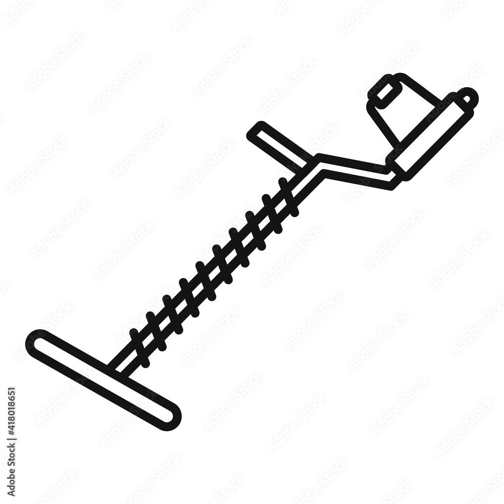 Poster handle metal detector icon. outline handle metal detector vector icon for web design isolated on whi