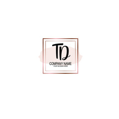 Letter TD Beautiful handwriting logo