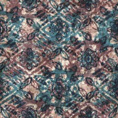 Seamless blue pink cream and navy surface pattern. High quality illustration. Overlaid and multiplied distressed and grungy worn abstract design for print. Detailed artistic repeat tile swatch.